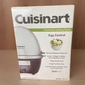 Cuisinart Egg Central Electric Egg Cooker 10 Egg Capacity CEC-10 NEW
